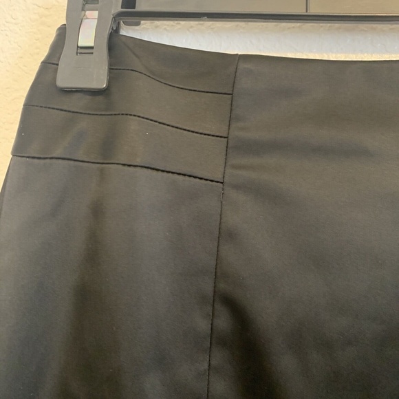 White House Black Market Black Acetate Straight Pencil Skirt Women's Size 00 - Picture 7 of 11